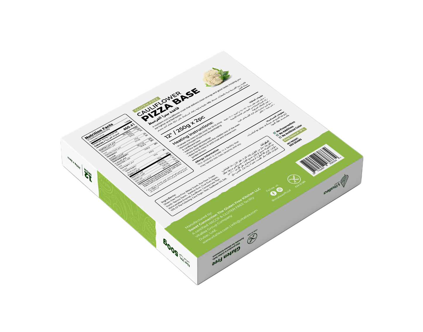 Vitallea Cauliflower Pizza Base