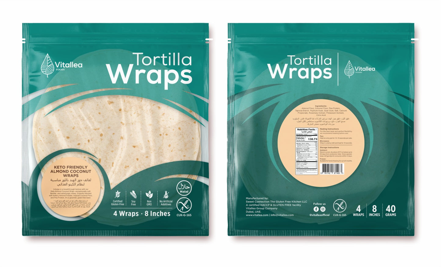 Vitallea Keto Friendly Almond Coconut Wrap
