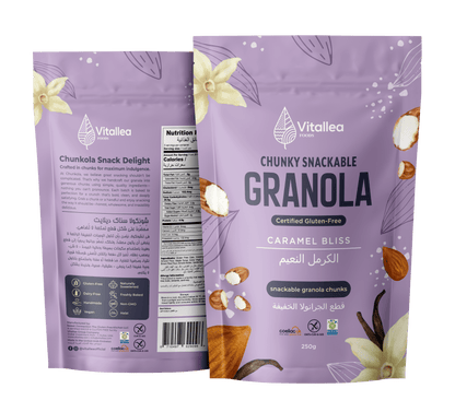 VITALLEA SNACKABLE GRANOLA CARAMEL BLISS - 250g