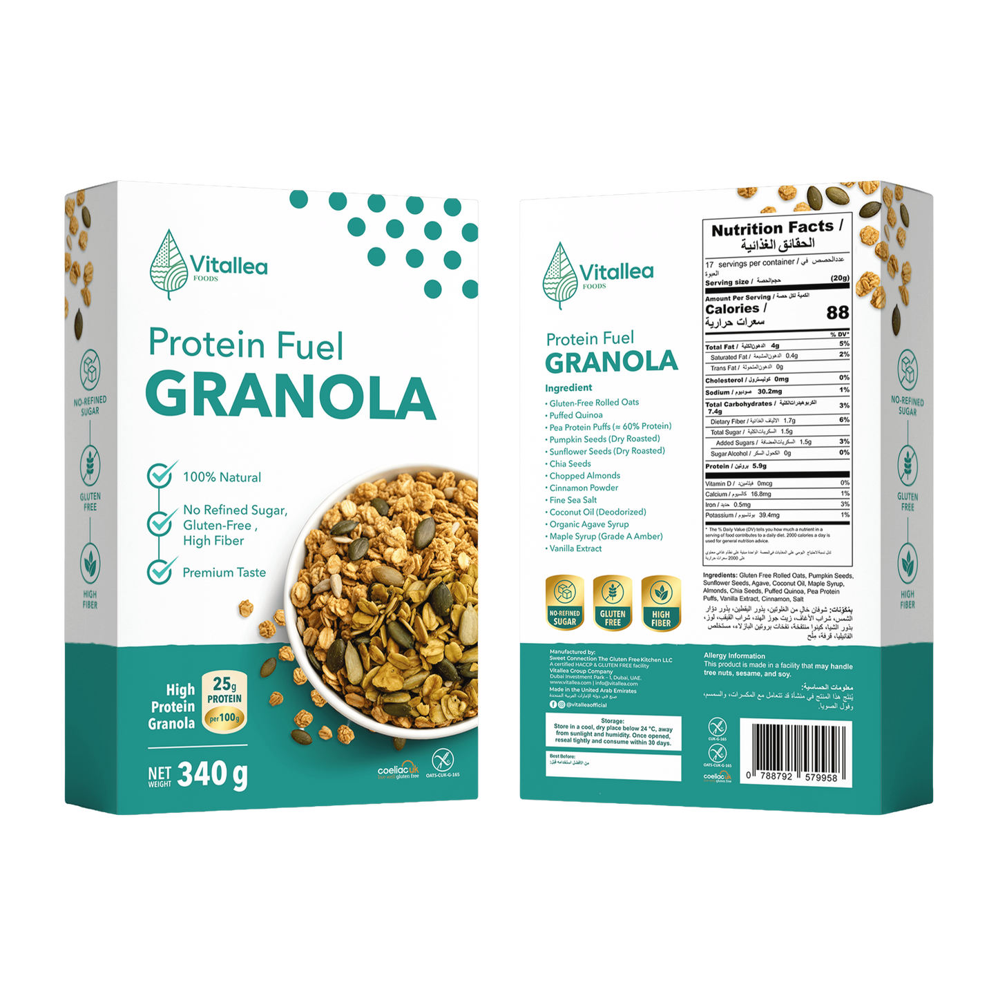 VITALLEA PROTEIN FUEL GRANOLA 340G (NEW)